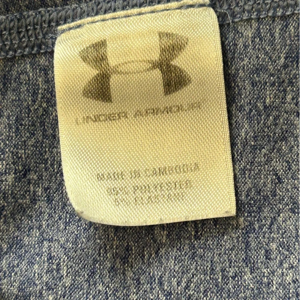 Under Armour Gym Time Women's Heat Gear Fitted Heathered Blue Tank Top. Large - Picture 9 of 9